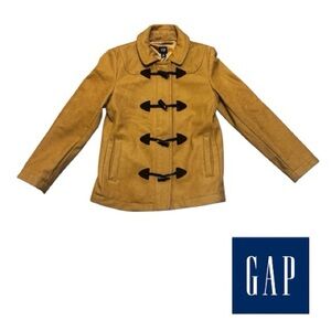 VTG GAP WOMEN’S Camel Wool Toggle Coat with Black Accents